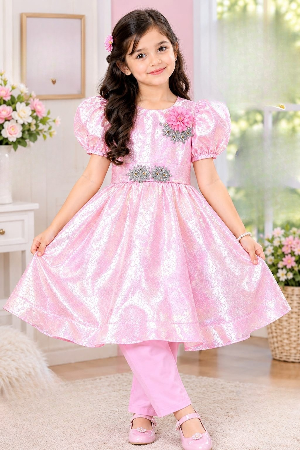 Floral Fancy Pink Frock