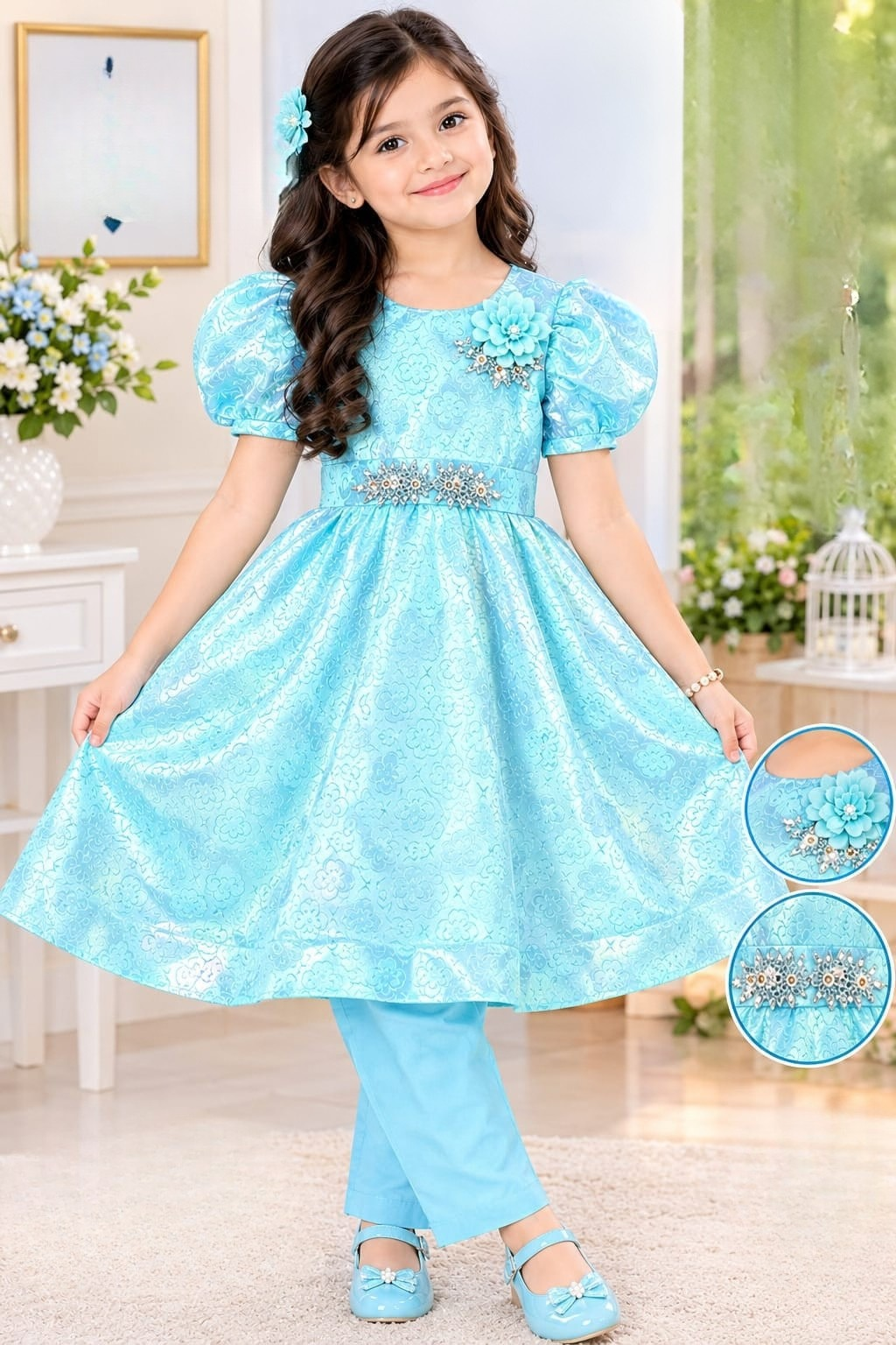 Floral Fancy Sky Frock