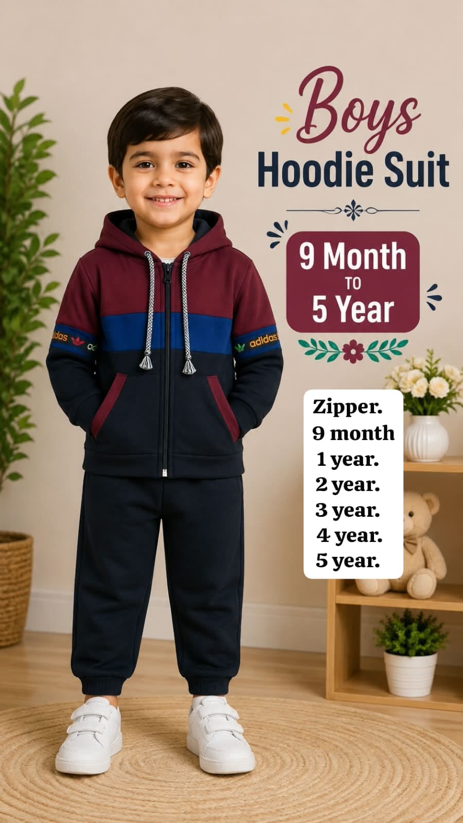 Boys Zipper Hoodie