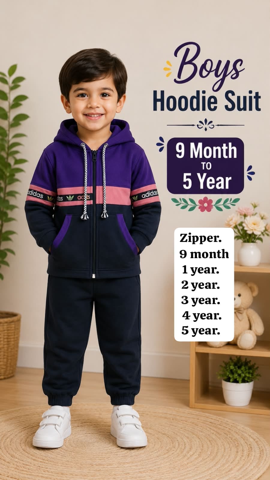 Boys Zipper Hoodie