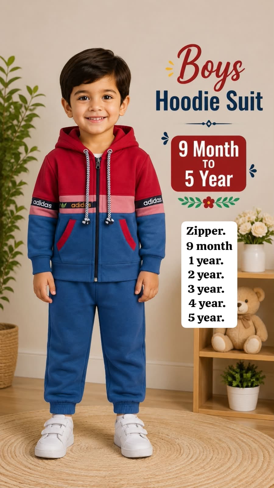 Boys Zipper Hoodie