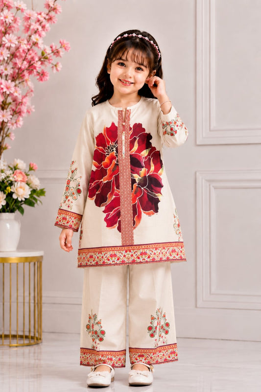 Red Floral Coord Set