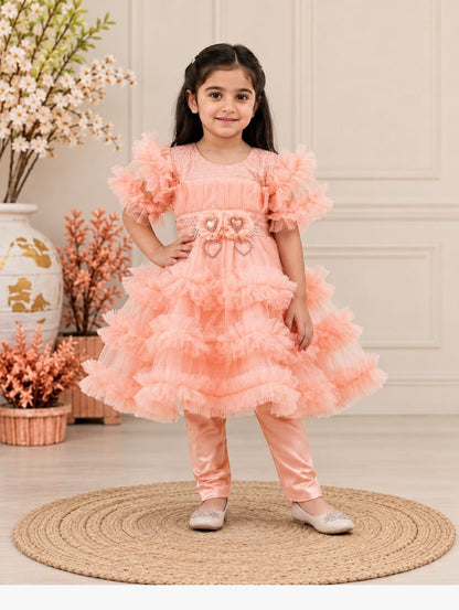 Floral Fancy Net Frock