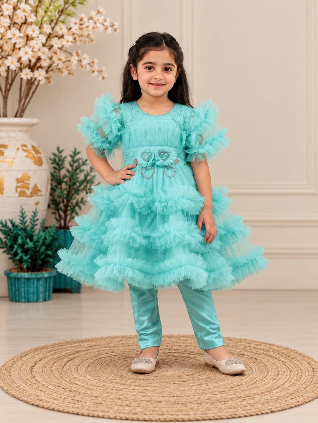 Floral Fancy Net Frock